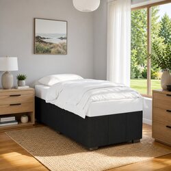 Comfortable King Single Fabric Bed Frame in Black