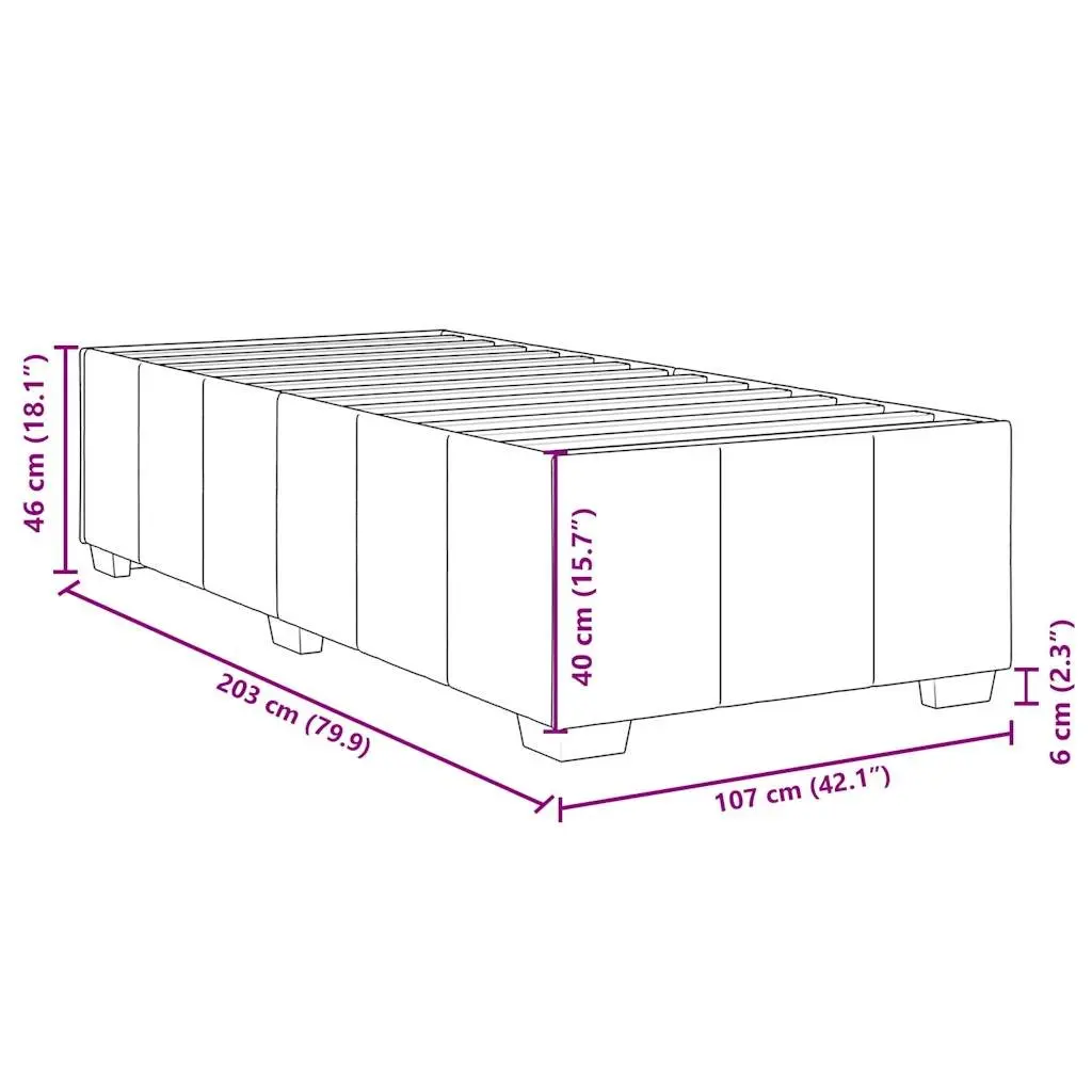 King Single Fabric Bed Frame in Black