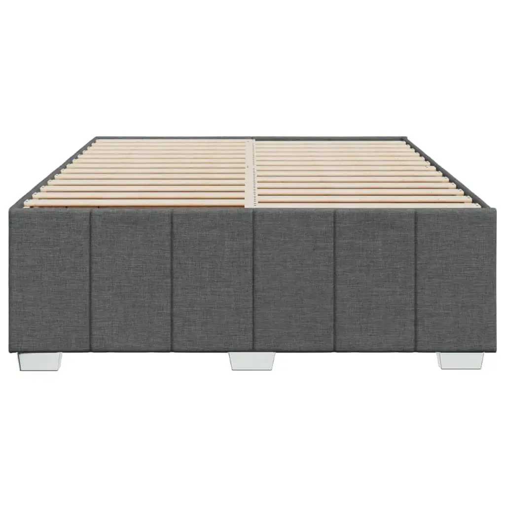 Dark Grey Fabric Upholstered Queen Bed Frame