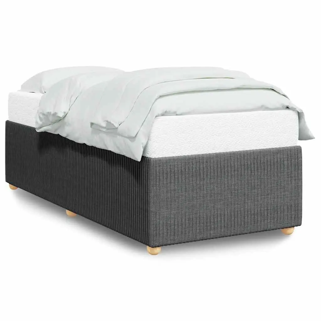 Fabric Upholstered Bed Frame Grey 90x190 cm