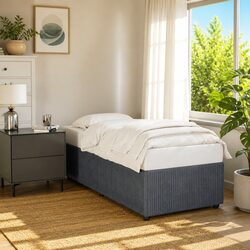 Grey Velvet Bed Frame 90x190 cm for Cozy Bedrooms