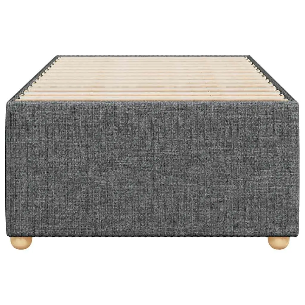 Bed Frame Grey Velvet 90x190 cm Slatted Base