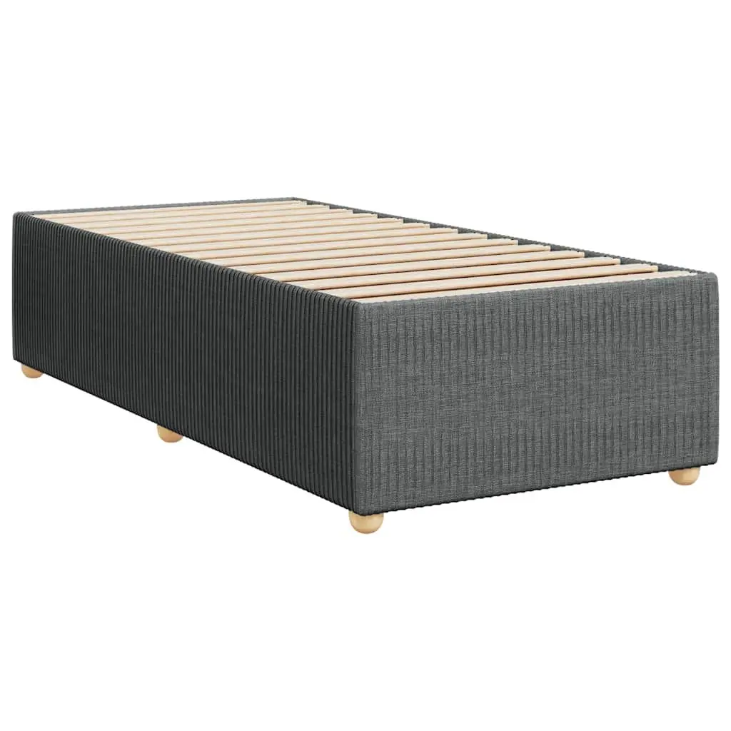 King Single Bed Frame Dark Grey Fabric Bedroom Furniture No Mattress