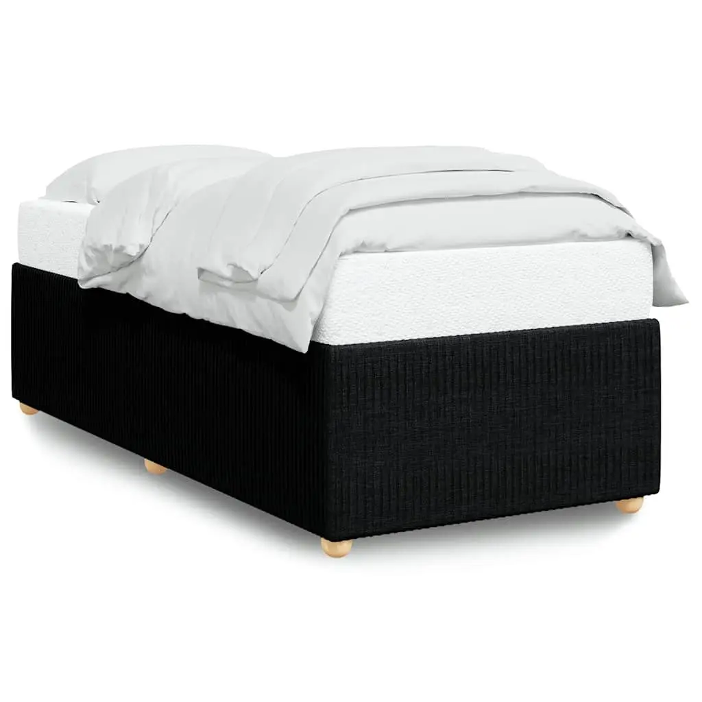 King Single Bed Frame in Black Velvet Fabric