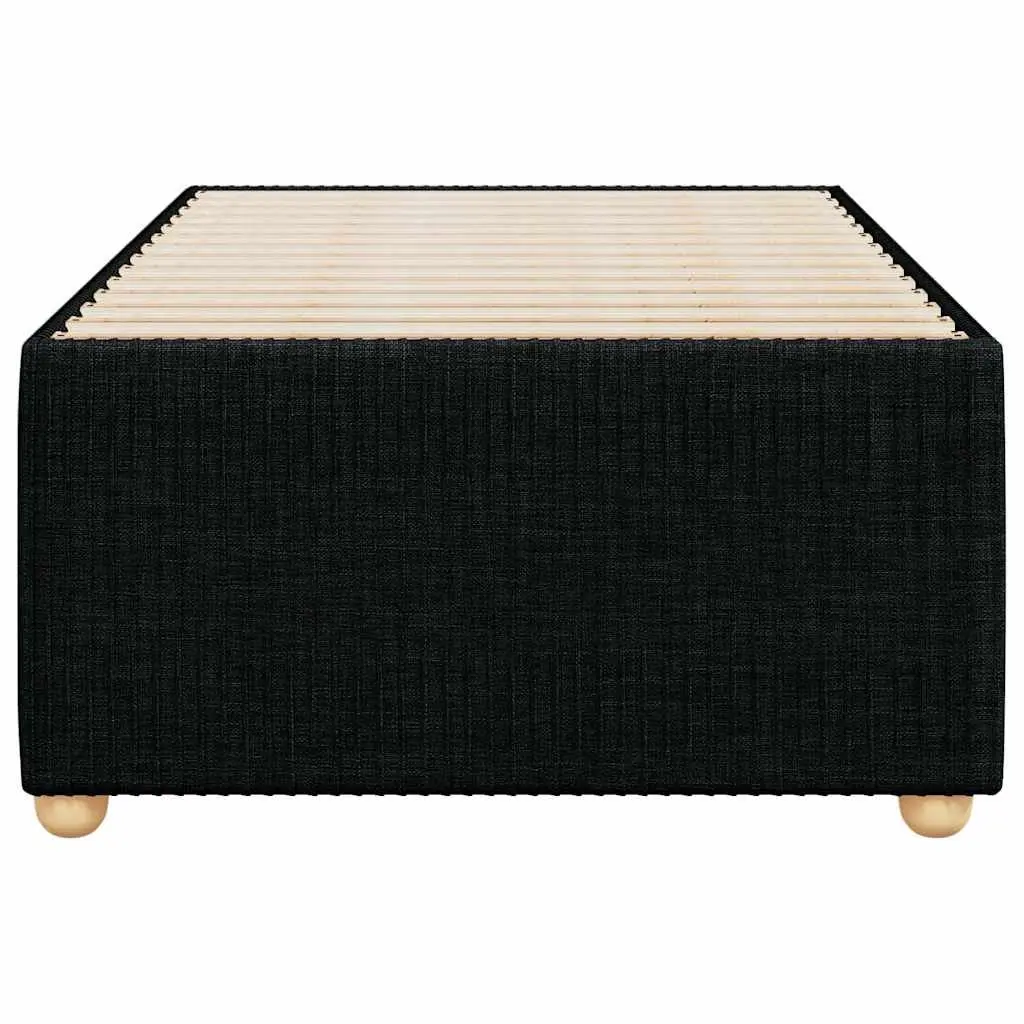 King Single Bed Frame in Black Velvet Fabric