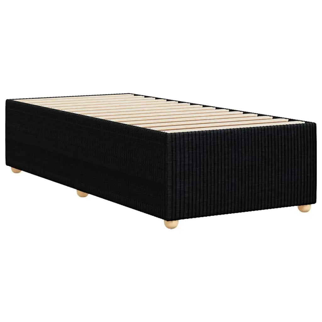 King Single Bed Frame in Black Velvet Fabric