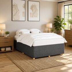 Grey Velvet Double Bed Frame for Cozy Bedrooms