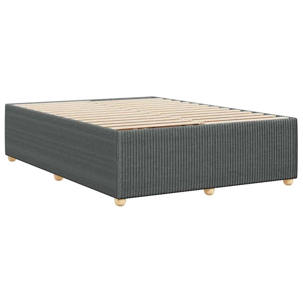 Grey Velvet Queen Bed Frame with Slat Support