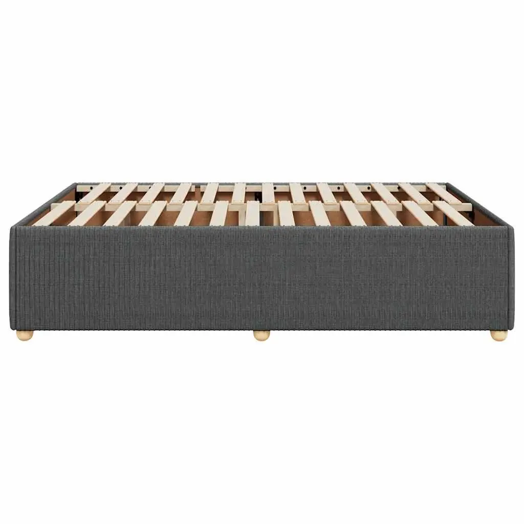 Grey Velvet Queen Bed Frame with Slat Support