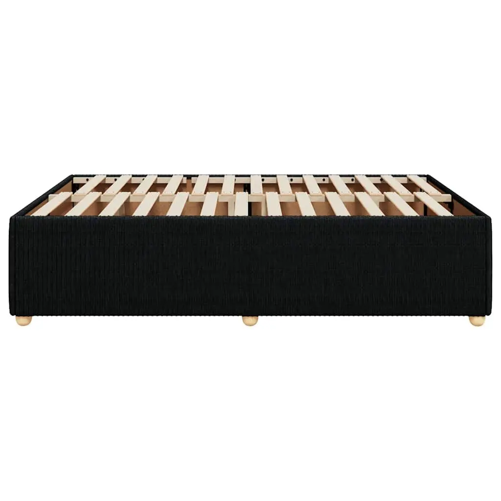 Black Velvet Queen Bed Frame with Slats