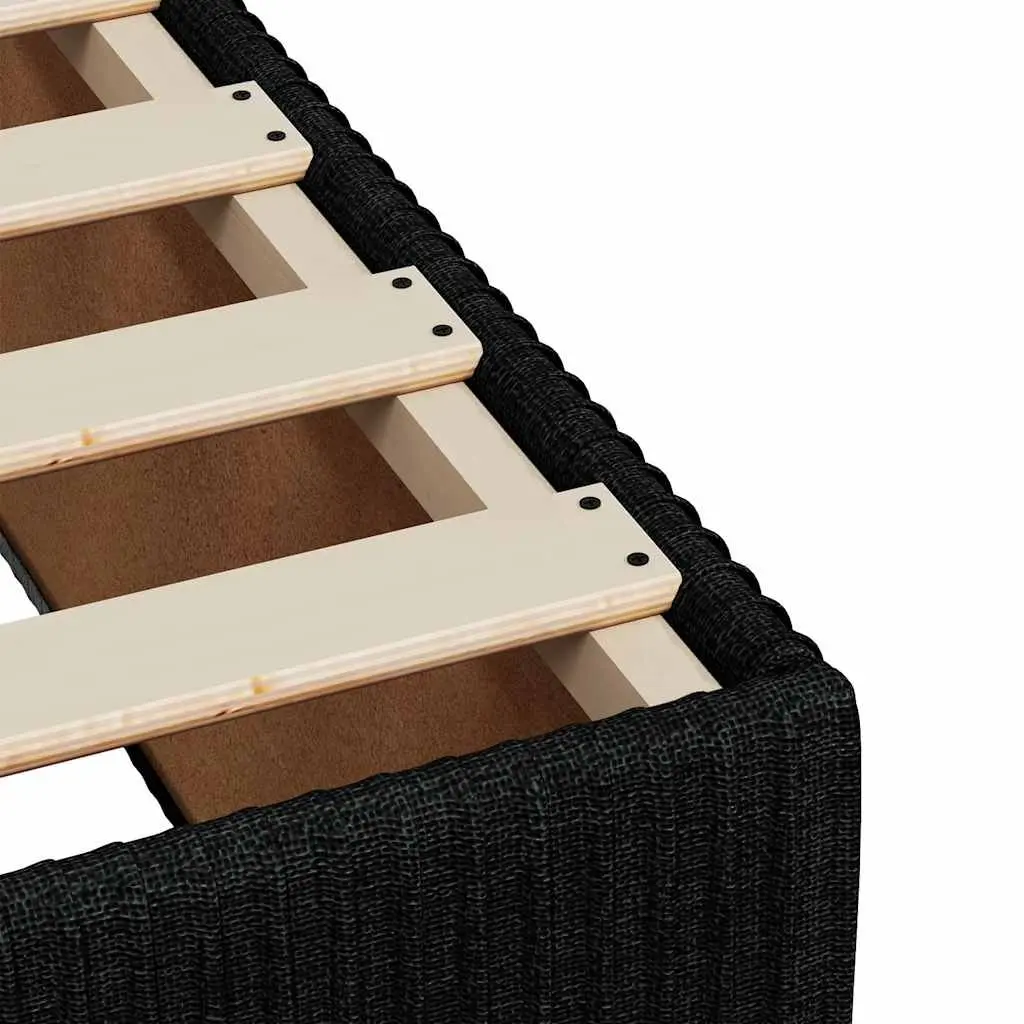 Black Velvet Queen Bed Frame with Slats