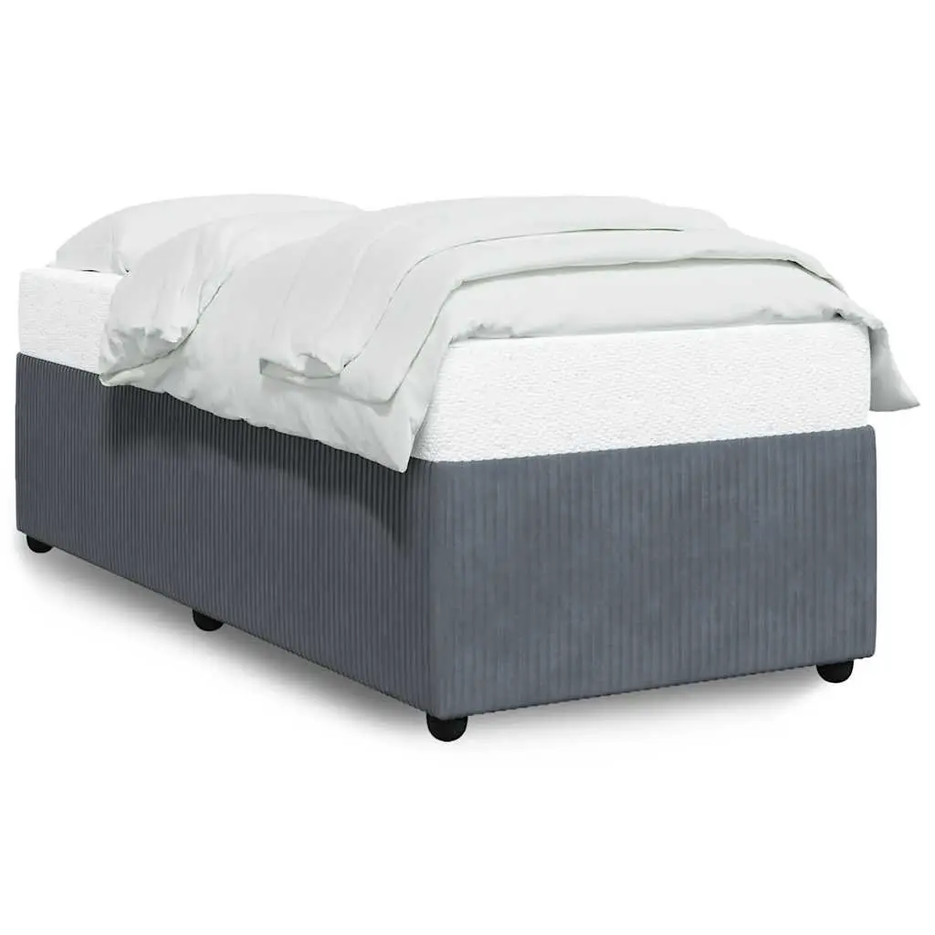 King Single Bed Frame in Dark Grey Velvet
