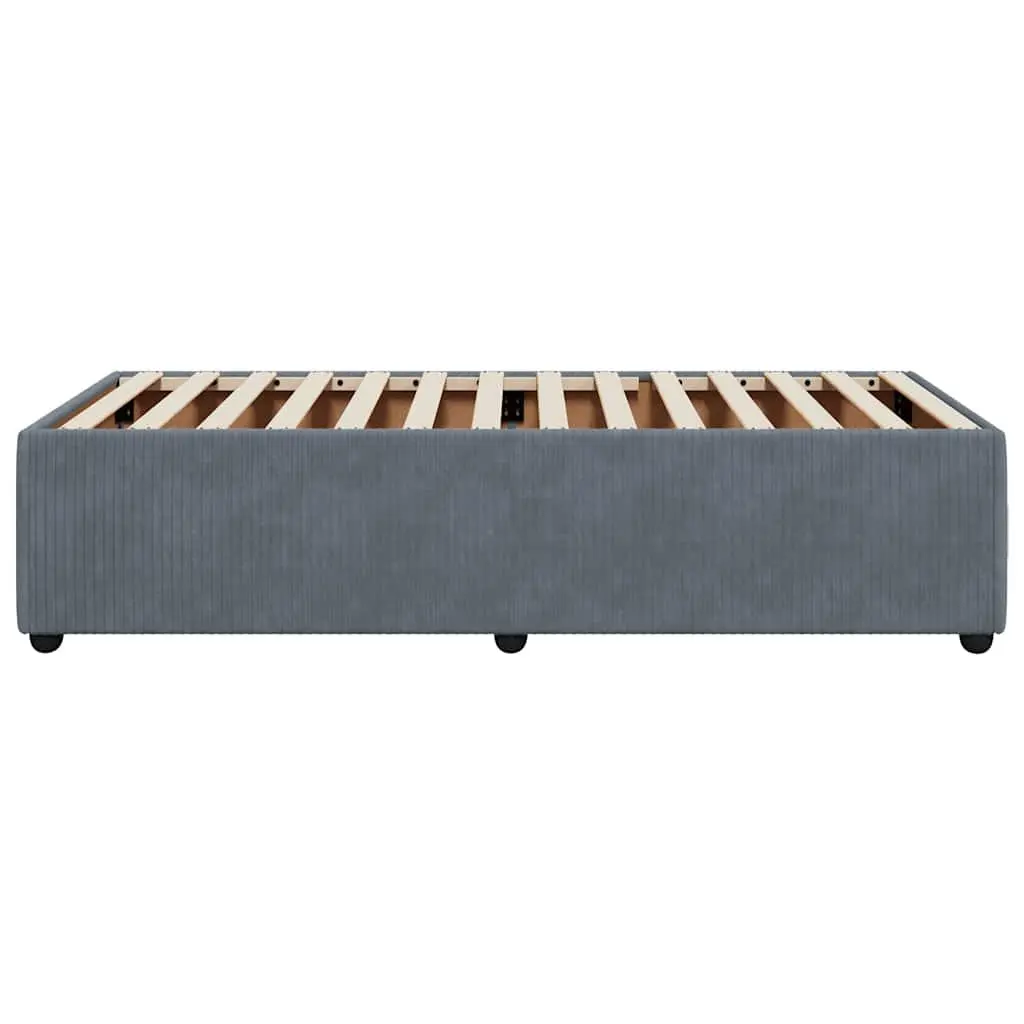 King Single Bed Frame in Dark Grey Velvet