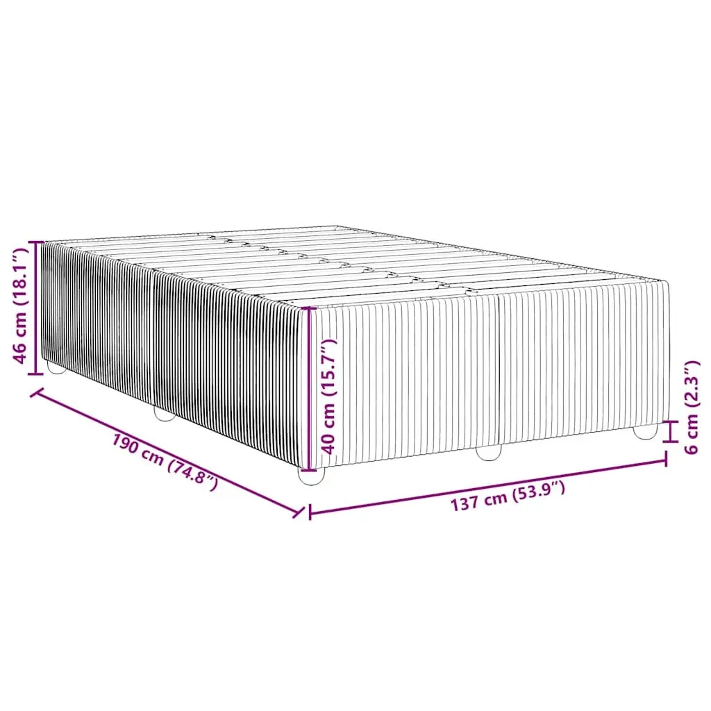 Grey Velvet Double Bed Frame with Slat Support