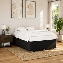 Cozy Box Spring Bed with Pocket Mattress and Fabric Frame