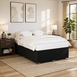 Queen Bed Box Spring with Pocket Spring Mattress - Dark Grey