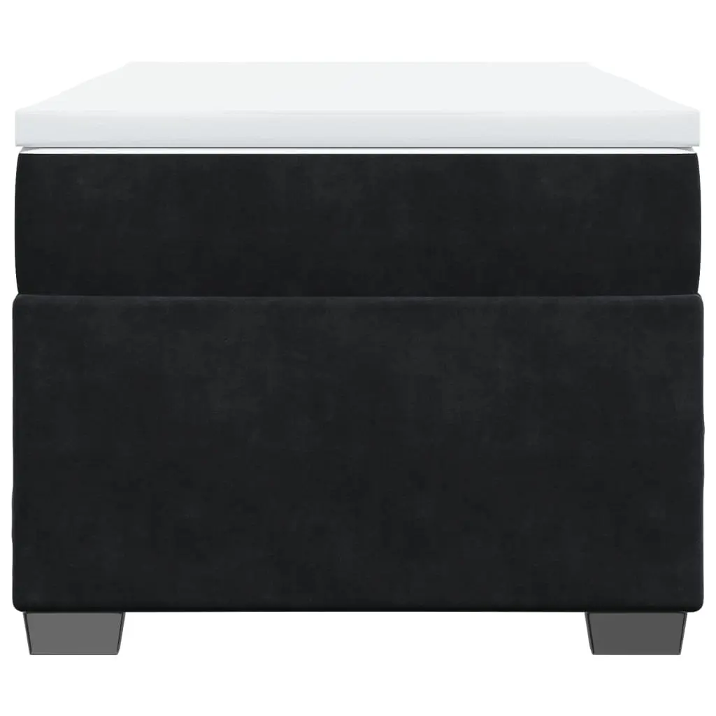 Box Spring Bed Velvet Grey King Single with Pocket Spring Mattress