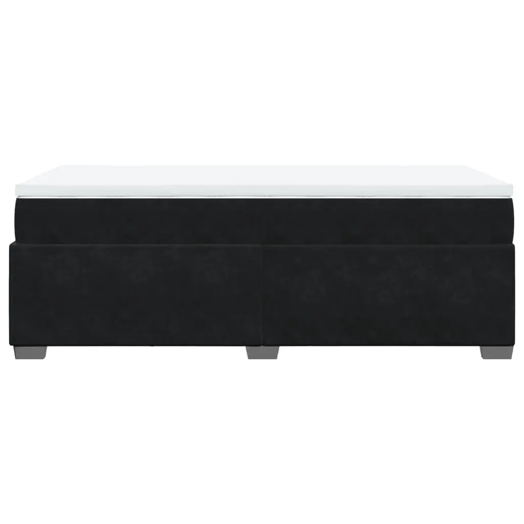 Box Spring Bed Velvet Grey King Single with Pocket Spring Mattress