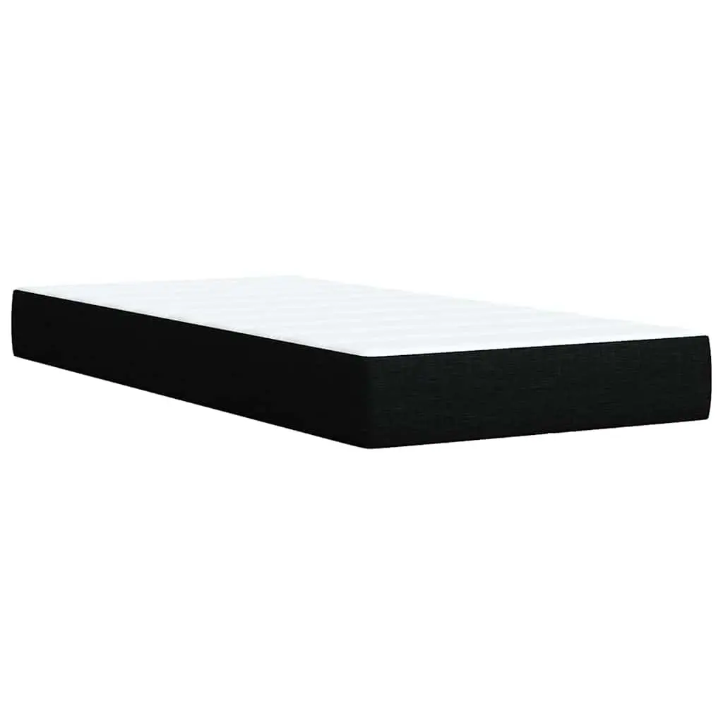 Box Spring Bed King Single Black Fabric Pocket Spring Mattress Topper