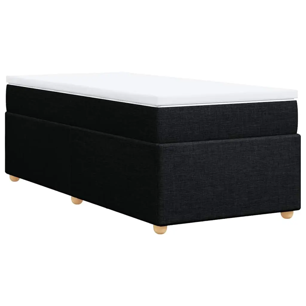 Box Spring Bed King Single Black Fabric Pocket Spring Mattress Topper