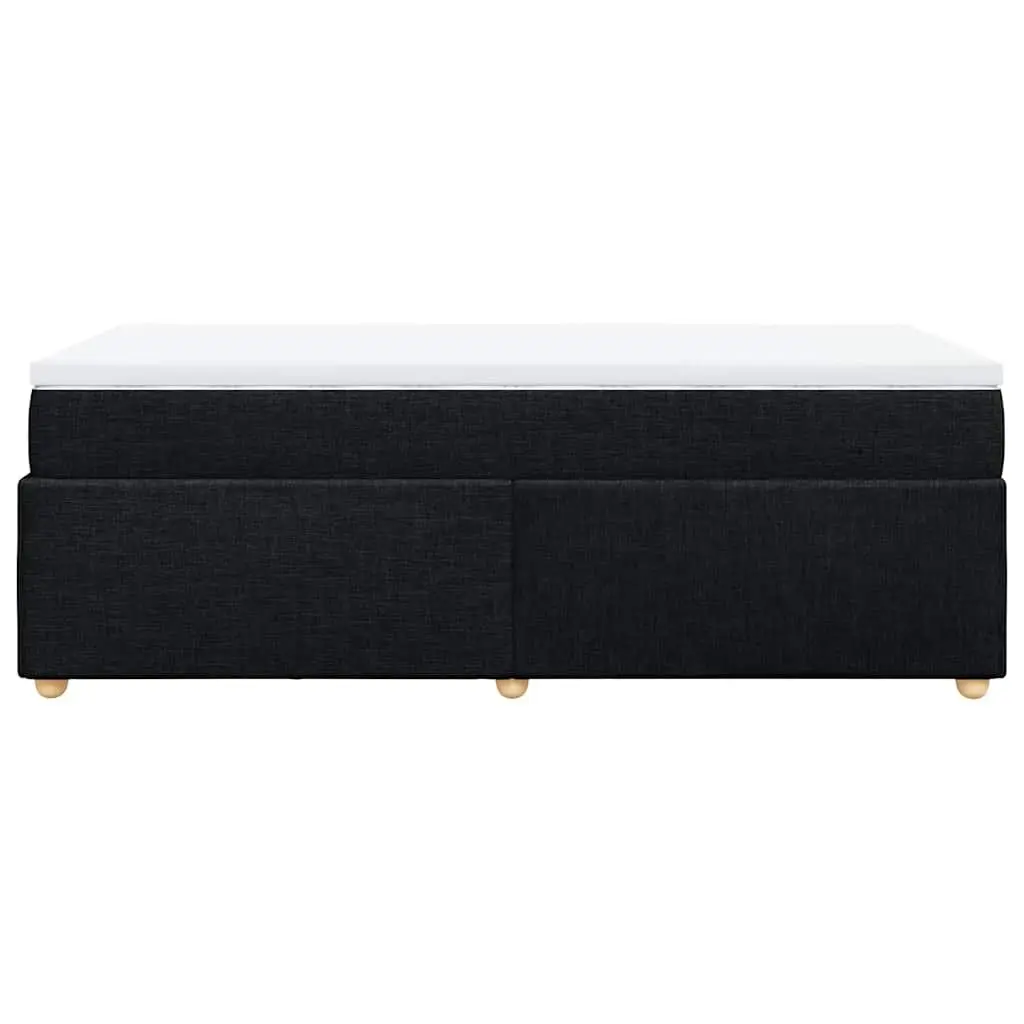 Box Spring Bed King Single Black Fabric Pocket Spring Mattress Topper