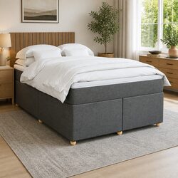Comfortable Double Box Spring Bed with Pocket Sprung Mattress
