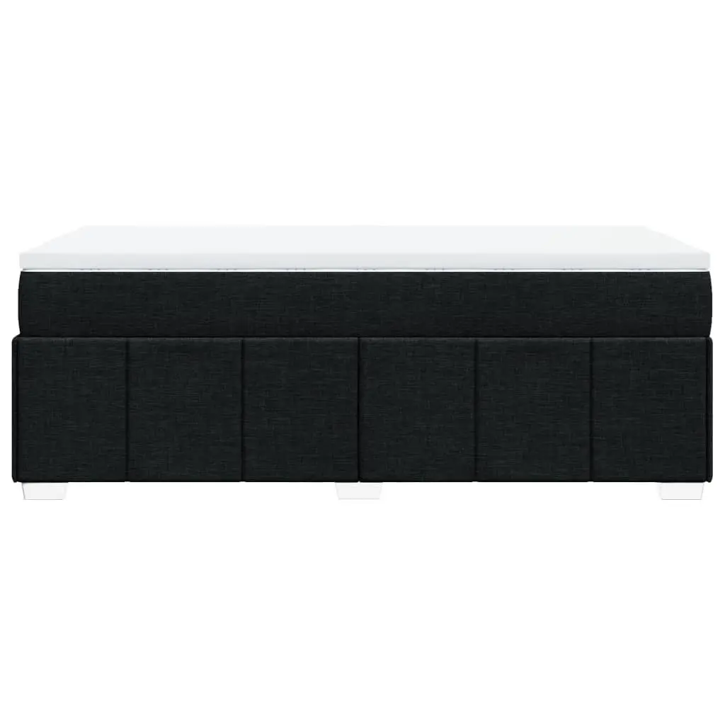 Box Spring Bed King Single Black Fabric Pocket Spring Mattress