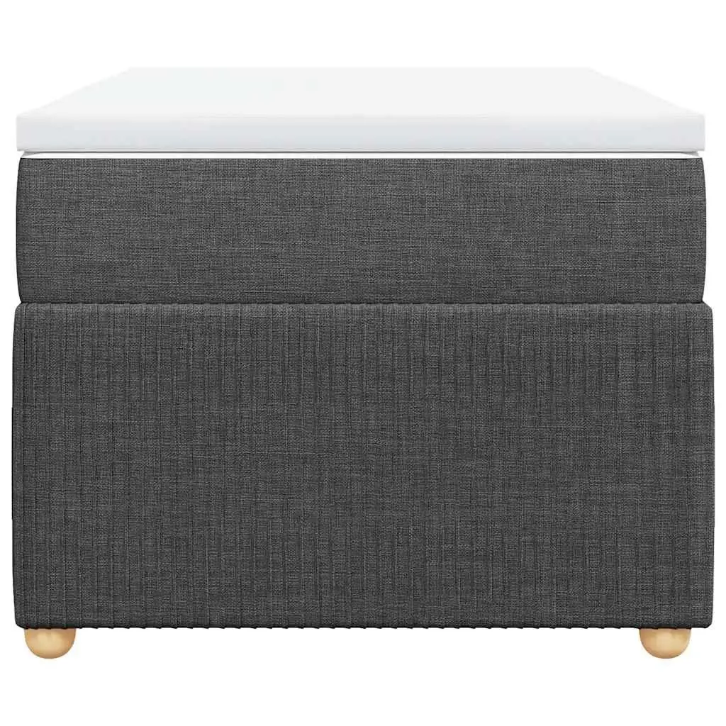 Box Spring Bed King Single Black Fabric Frame Pocket Spring Mattress
