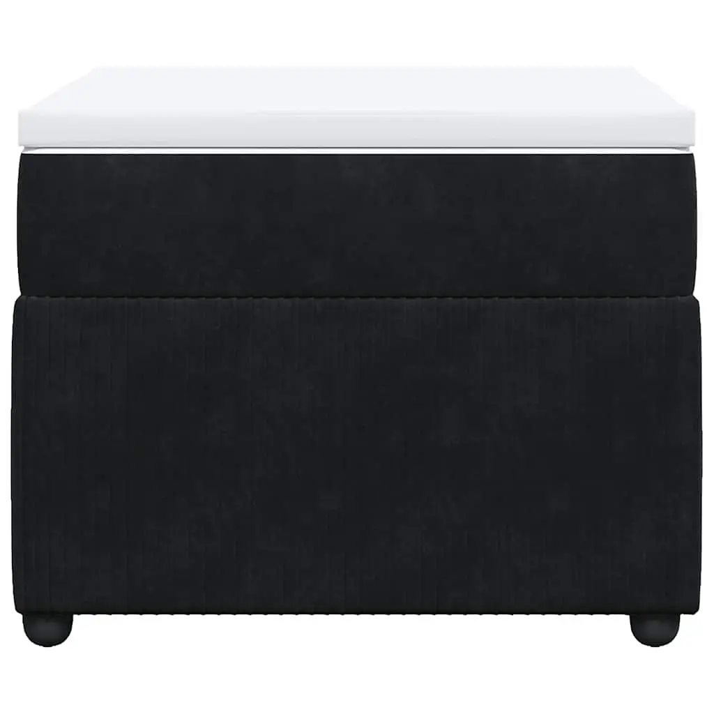 King Single Bed Frame Black Velvet Pocket Spring Mattress Set