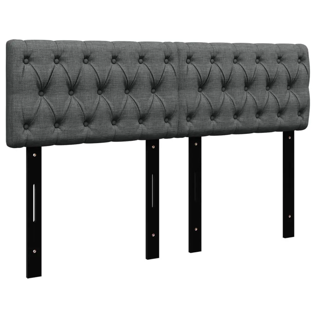 Double Box Spring Bed Black Fabric Frame Double Pocket Sprung Mattress Slatted Base
