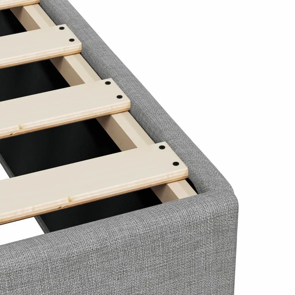 Queen Box Spring Bed Grey Fabric Pocket Spring Mattress