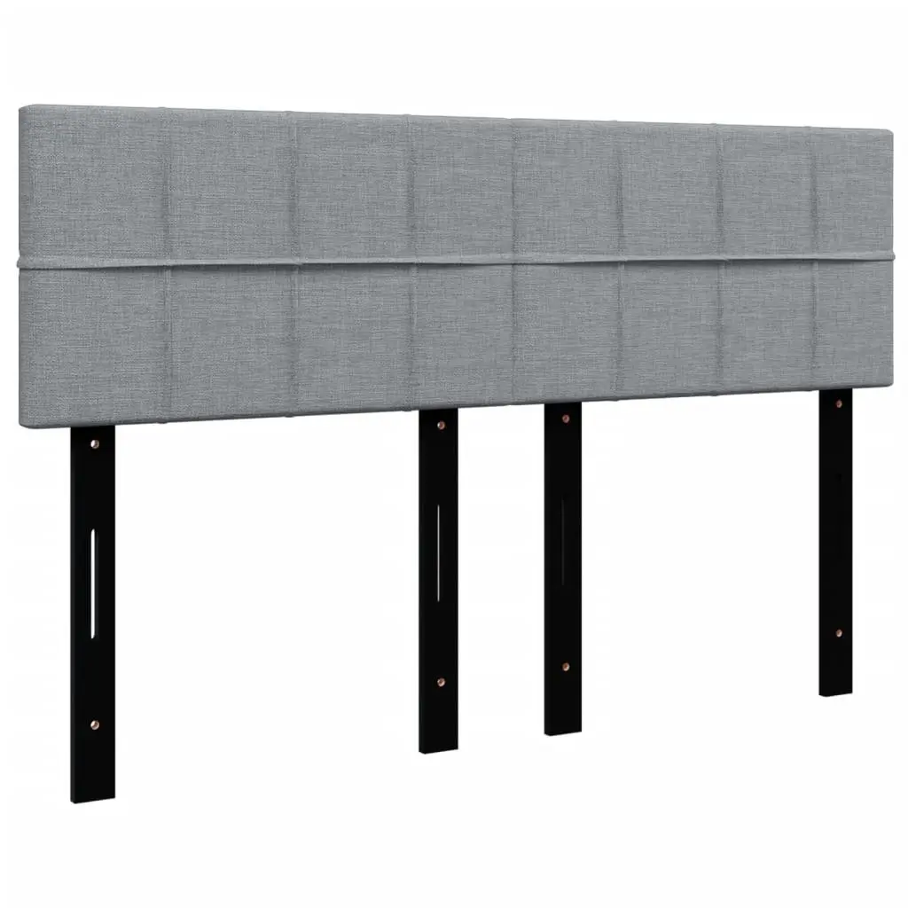 Queen Box Spring Bed Grey Fabric Pocket Spring Mattress