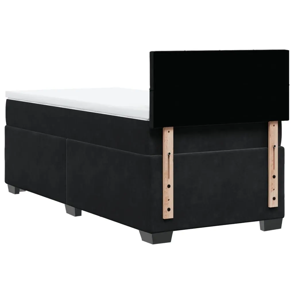 Pocket Sprung Mattress King Single Velvet Upholstered Box Spring Bed Frame