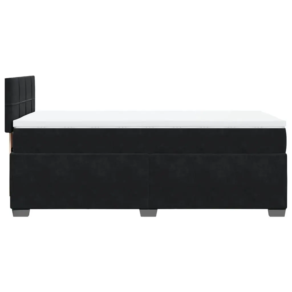 Pocket Sprung Mattress King Single Velvet Upholstered Box Spring Bed Frame