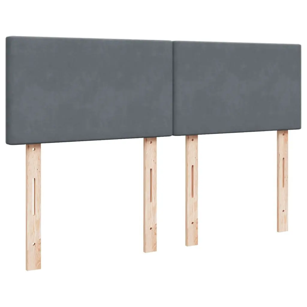 Box Spring Bed Velvet Upholstered Frame Double Pocket Sprung Mattress Black