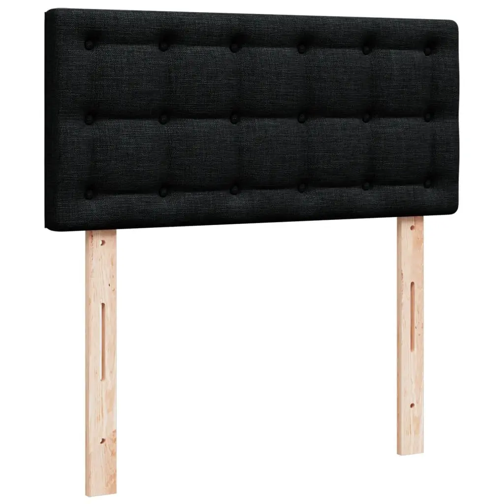 Box Spring Bed King Single Pocket Spring Mattress Black Polyester Fabric