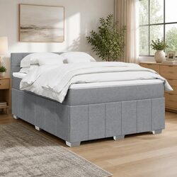 Comfortable Double Box Spring Bed with Pocket Spring Mattress