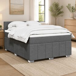 Queen Size Upholstered Bed with Pocket Sprung Mattress