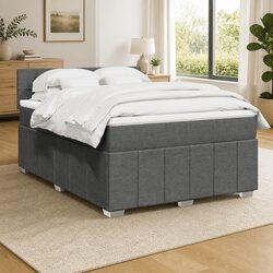 Cozy Queen Box Spring Bed with Pocket Mattress in Black