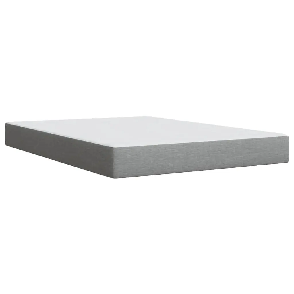 Queen Box Spring Bed Dark Grey Polyester Fabric Pocket Spring Mattress