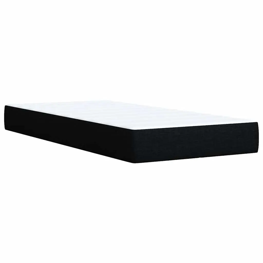 King Single Box Spring Bed Black Fabric Pocket Spring Mattress