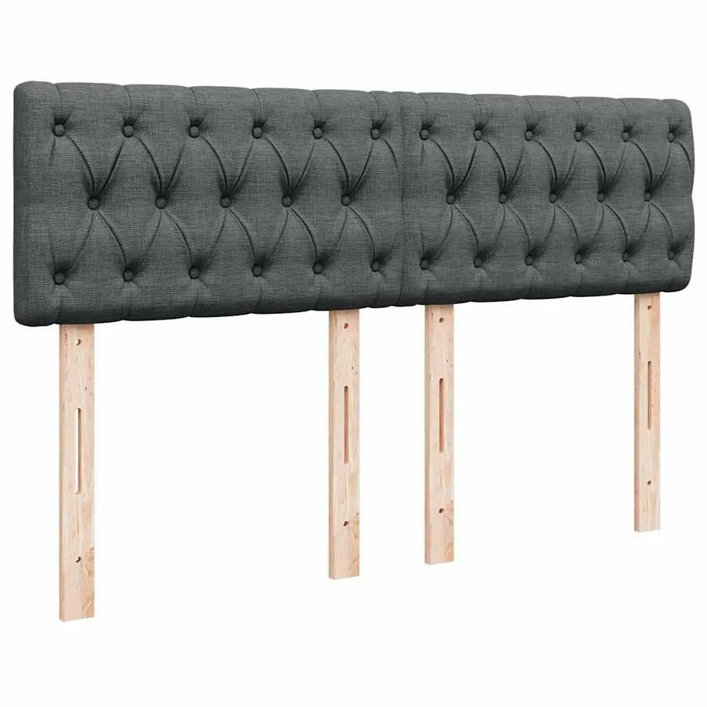 Queen Box Spring Bed Grey Fabric Pocket Spring Mattress Frame