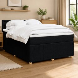 Comfortable Queen Box Spring Bed with Pocket Mattress