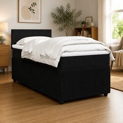 King Single Box Spring Bed with Velvet Pocket Mattress