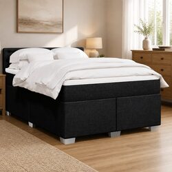 Cozy Double Box Spring Bed with Pocket Spring Mattress and LED Lights