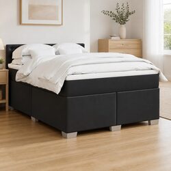 Stylish Double Box Spring Bed with Pocket Mattress and LED Lights