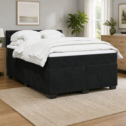 Elegant Double Box Spring Bed with Pocket Spring Mattress