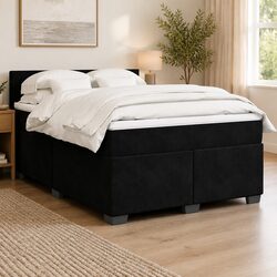 Elegant Queen Box Spring Bed with Pocket Spring Mattress