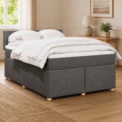 Comfortable Double Box Spring Bed with Pocket Spring Mattress