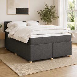 Comfort-Driven Queen Box Spring Bed with LED Lights